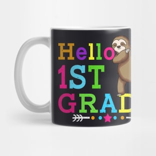 Sloth Hello 1st Grade Teachers Kids Back to school Gifts Mug